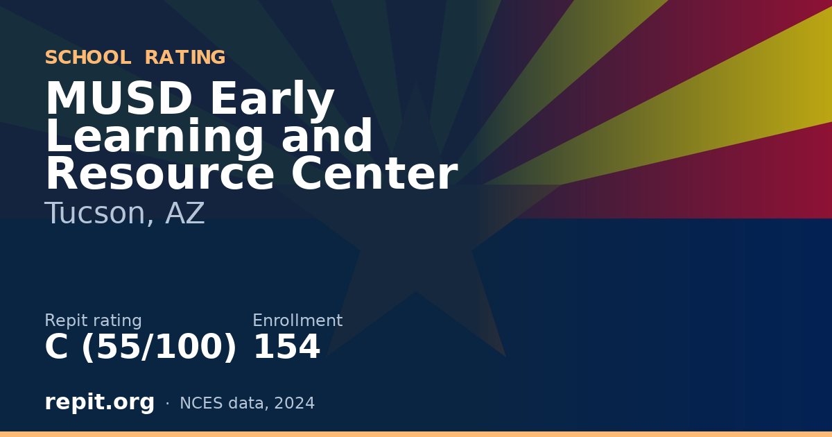 MUSD Early Learning and Resource Center, Tucson, AZ — Repit school rating C (55/100)