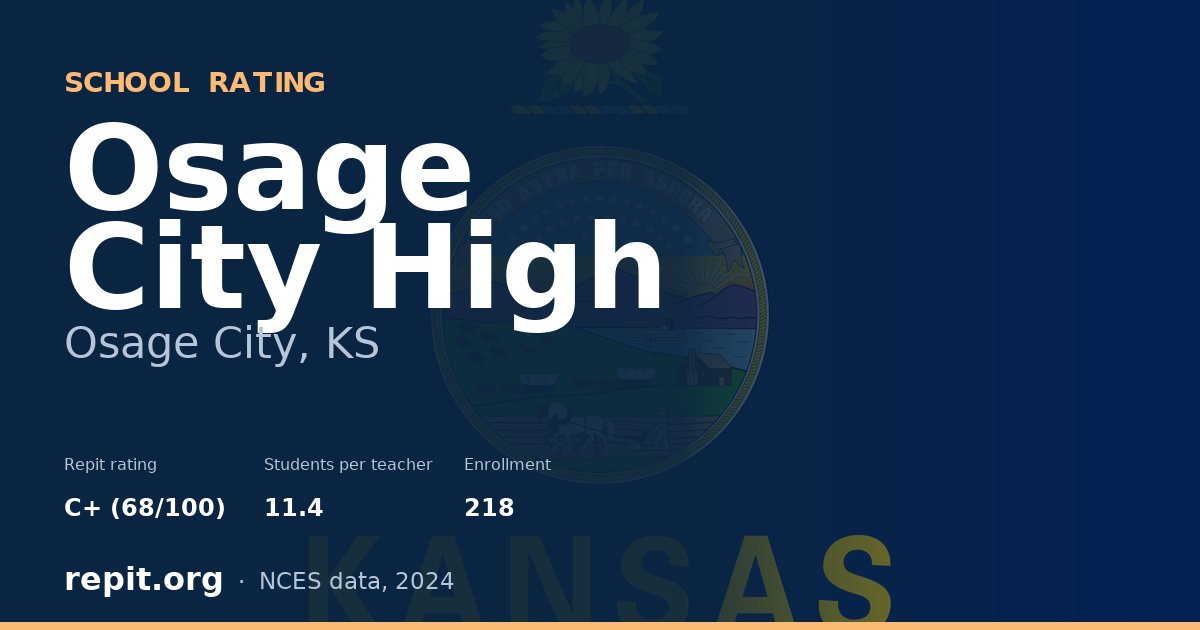 Osage City High, Osage City, KS — Repit school rating C+ (68/100)