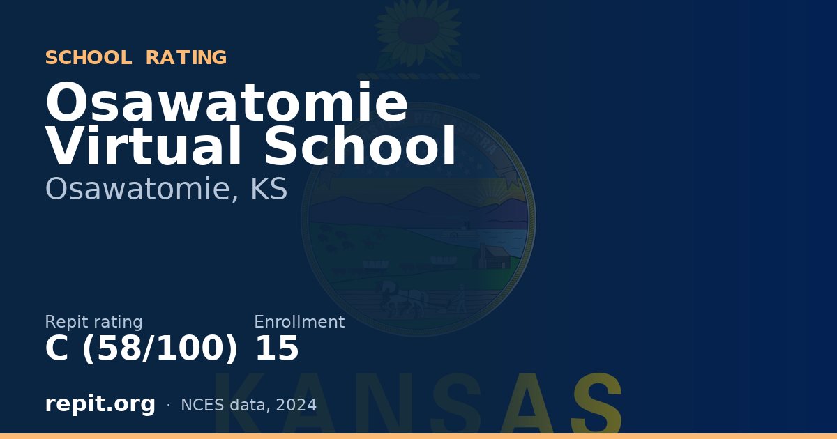 Osawatomie Virtual School, Osawatomie, KS — Repit school rating C (58/100)