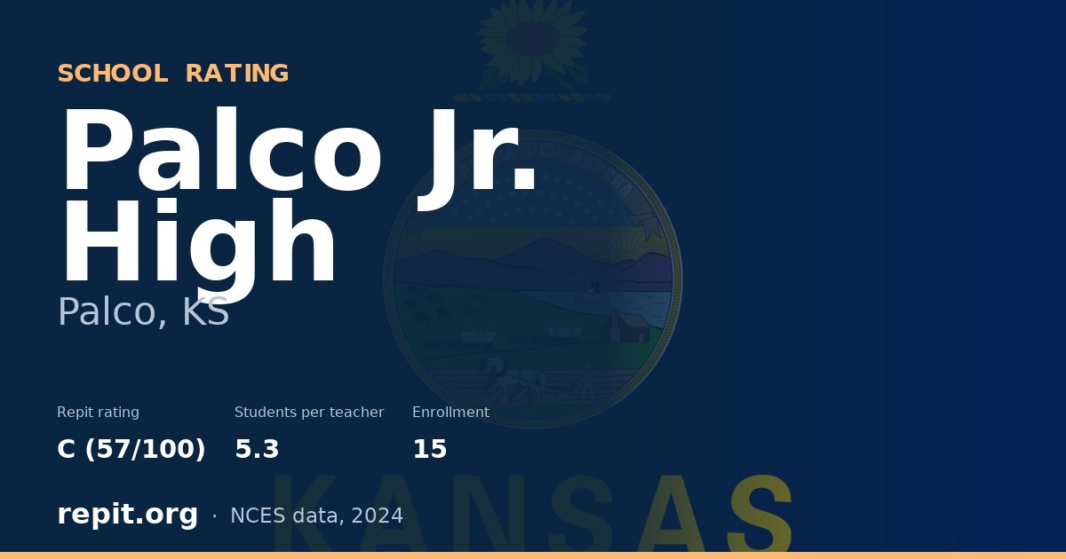 Palco Jr. High, Palco, KS — Repit school rating C (57/100)