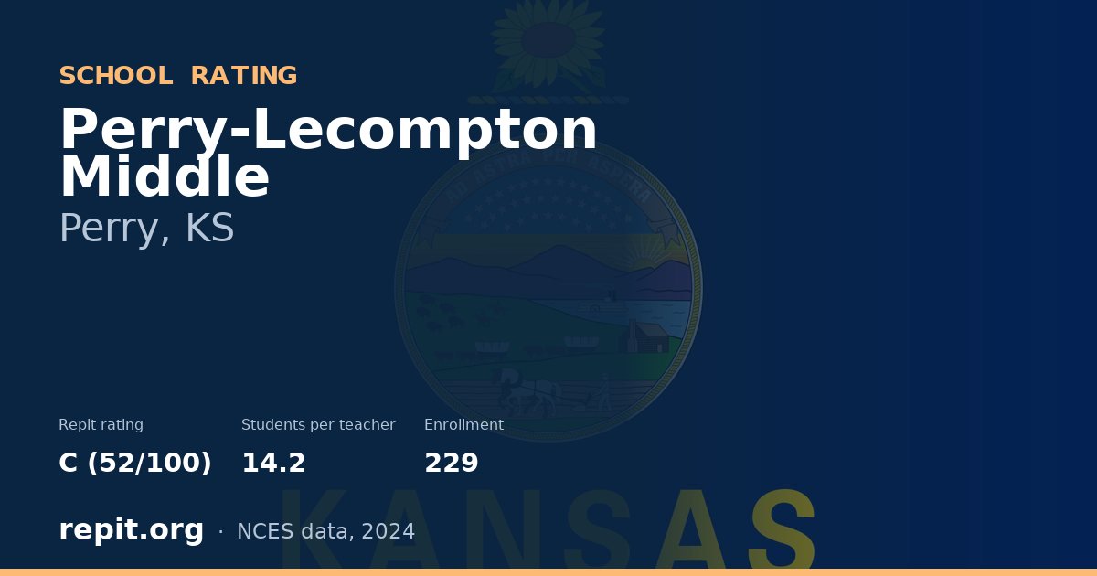 Perry-Lecompton Middle, Perry, KS — Repit school rating C (52/100)
