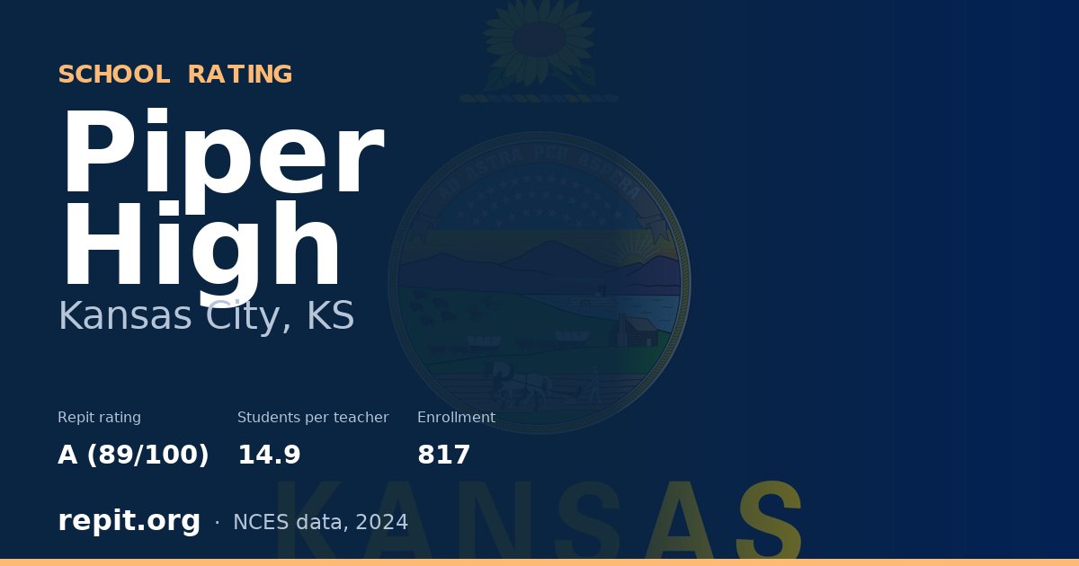 Piper High, Kansas City, KS — Repit school rating A (89/100)