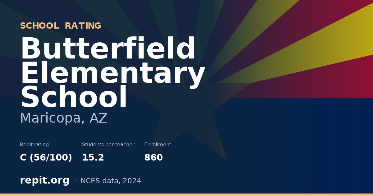 Butterfield Elementary School, Maricopa, AZ — Repit school rating C (56/100)