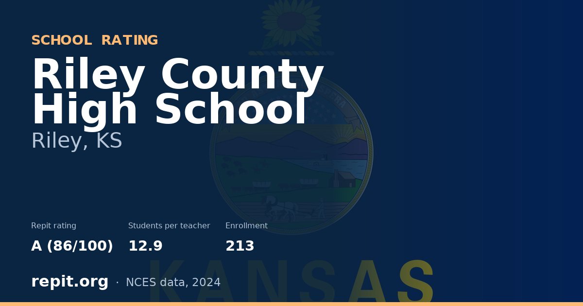 Riley County High School, Riley, KS — Repit school rating A (86/100)