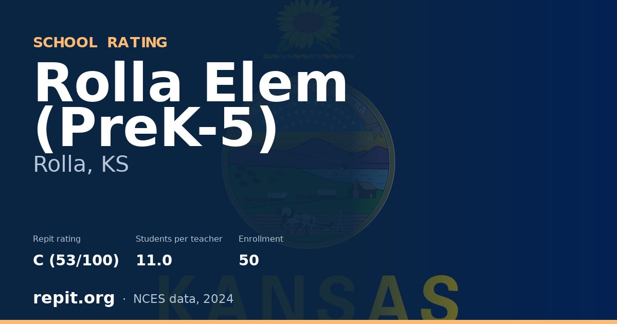 Rolla Elem (PreK-5), Rolla, KS — Repit school rating C (53/100)