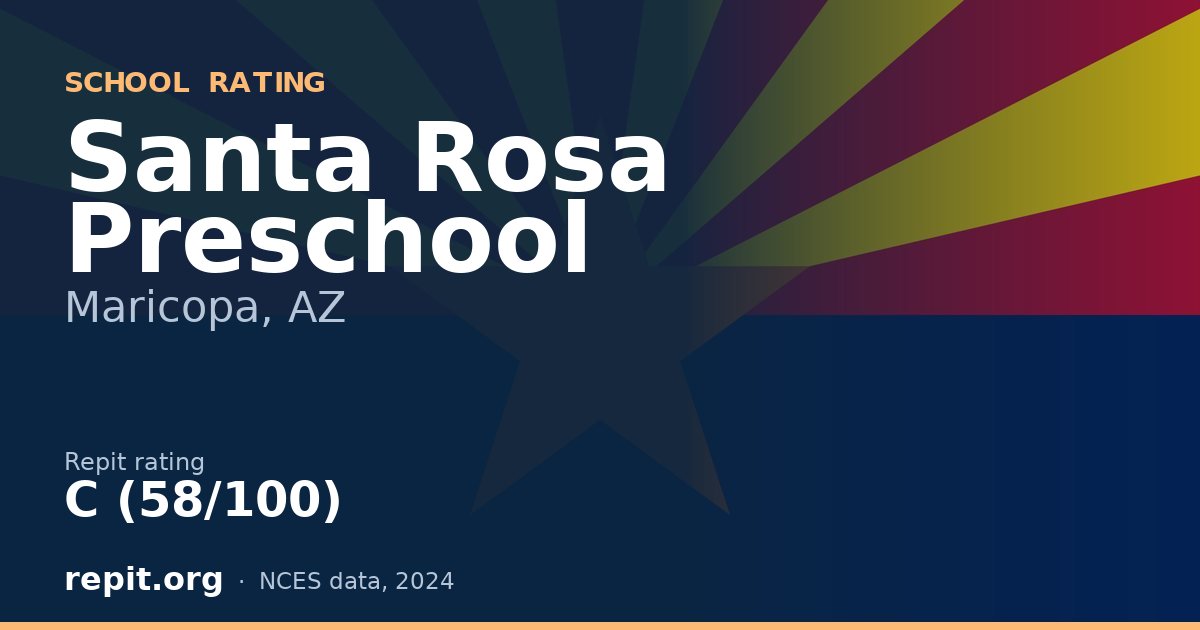 Santa Rosa Preschool, Maricopa, AZ — Repit school rating C (58/100)