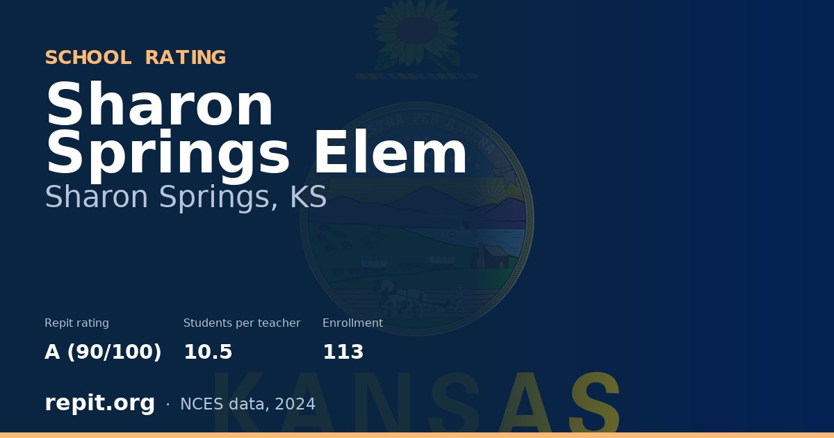 Sharon Springs Elem, Sharon Springs, KS — Repit school rating A (90/100)