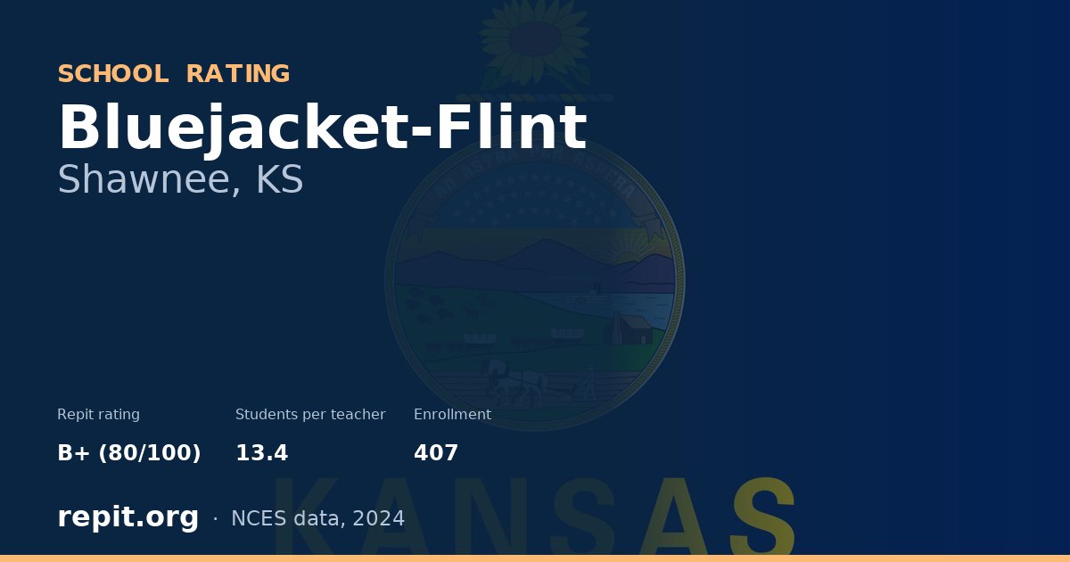 Bluejacket-Flint, Shawnee, KS — Repit school rating B+ (80/100)