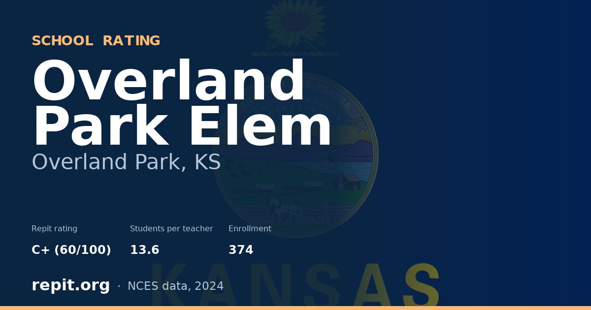 Overland Park Elem, Overland Park, KS — Repit school rating C+ (60/100)