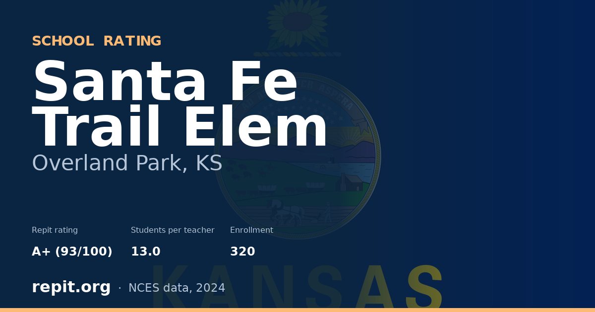 Santa Fe Trail Elem, Overland Park, KS — Repit school rating A+ (93/100)