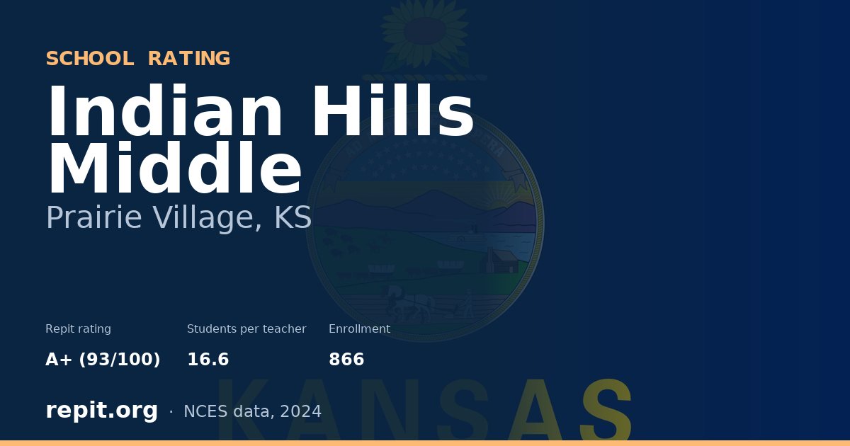 Indian Hills Middle, Prairie Village, KS — Repit school rating A+ (93/100)