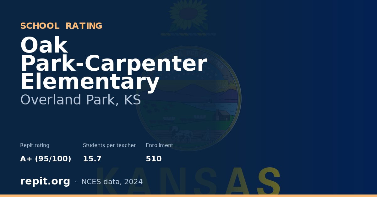 Oak Park-Carpenter Elementary, Overland Park, KS — Repit school rating A+ (95/100)