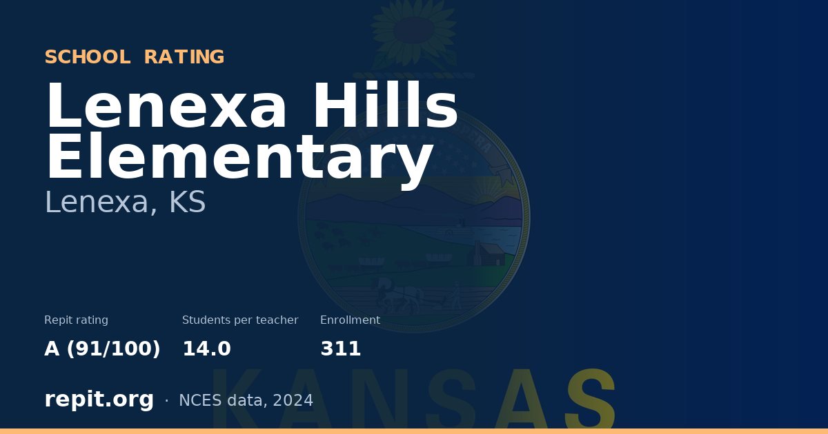 Lenexa Hills Elementary, Lenexa, KS — Repit school rating A (91/100)