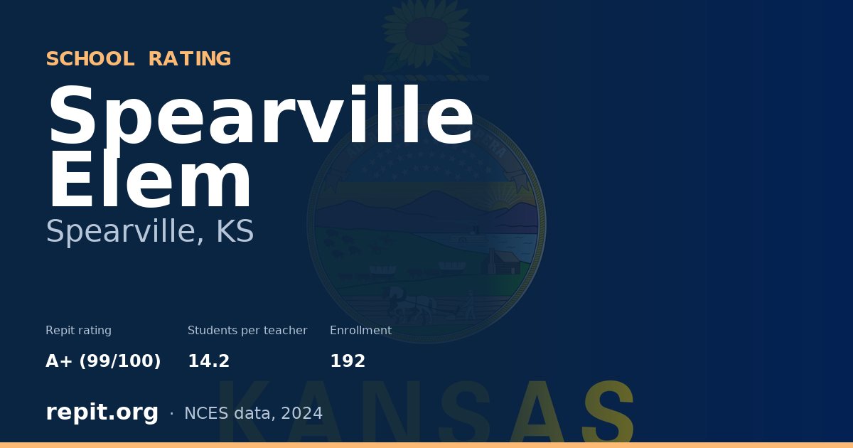 Spearville Elem, Spearville, KS — Repit school rating A+ (99/100)