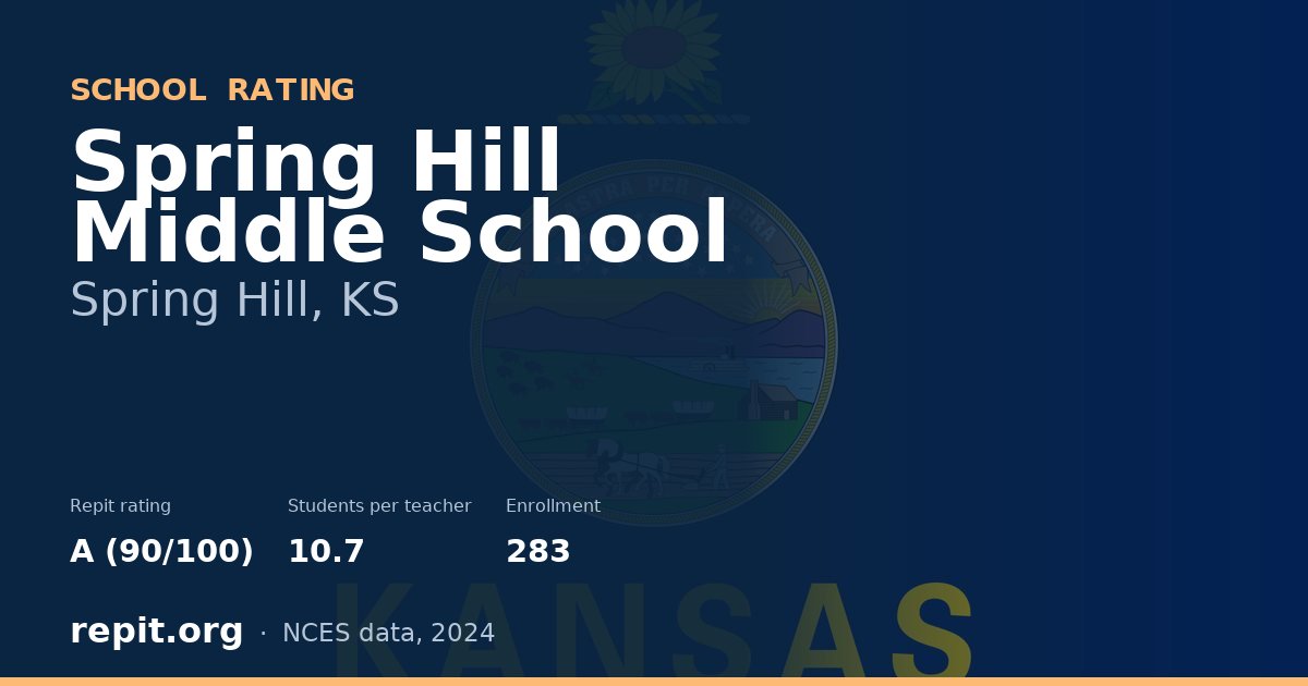 Spring Hill Middle School, Spring Hill, KS — Repit school rating A (90/100)