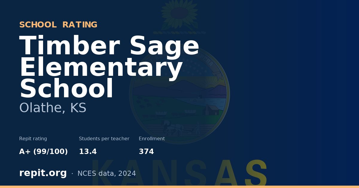 Timber Sage Elementary School, Olathe, KS — Repit school rating A+ (99/100)