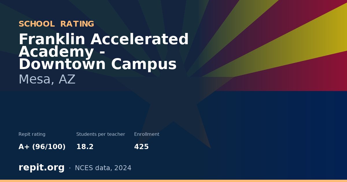 Franklin Accelerated Academy - Downtown Campus, Mesa, AZ — Repit school rating A+ (96/100)
