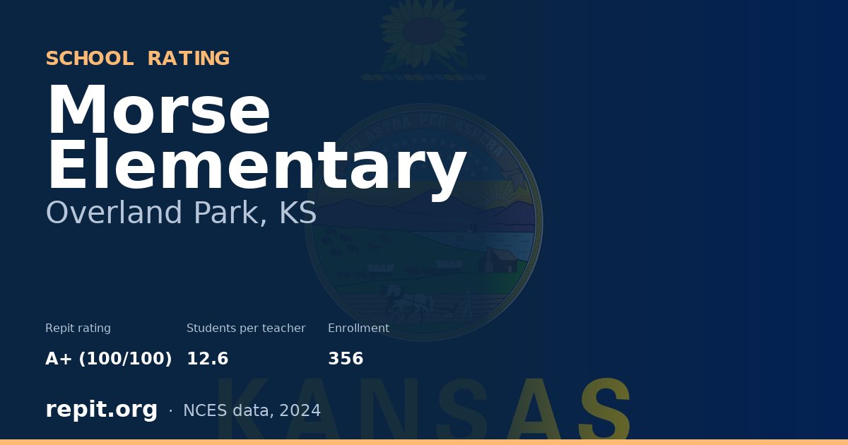 Morse Elementary, Overland Park, KS — Repit school rating A+ (100/100)
