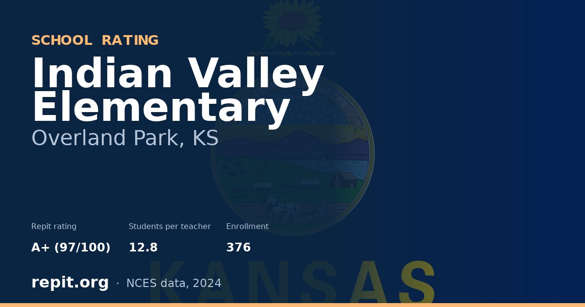 Indian Valley Elementary, Overland Park, KS — Repit school rating A+ (97/100)