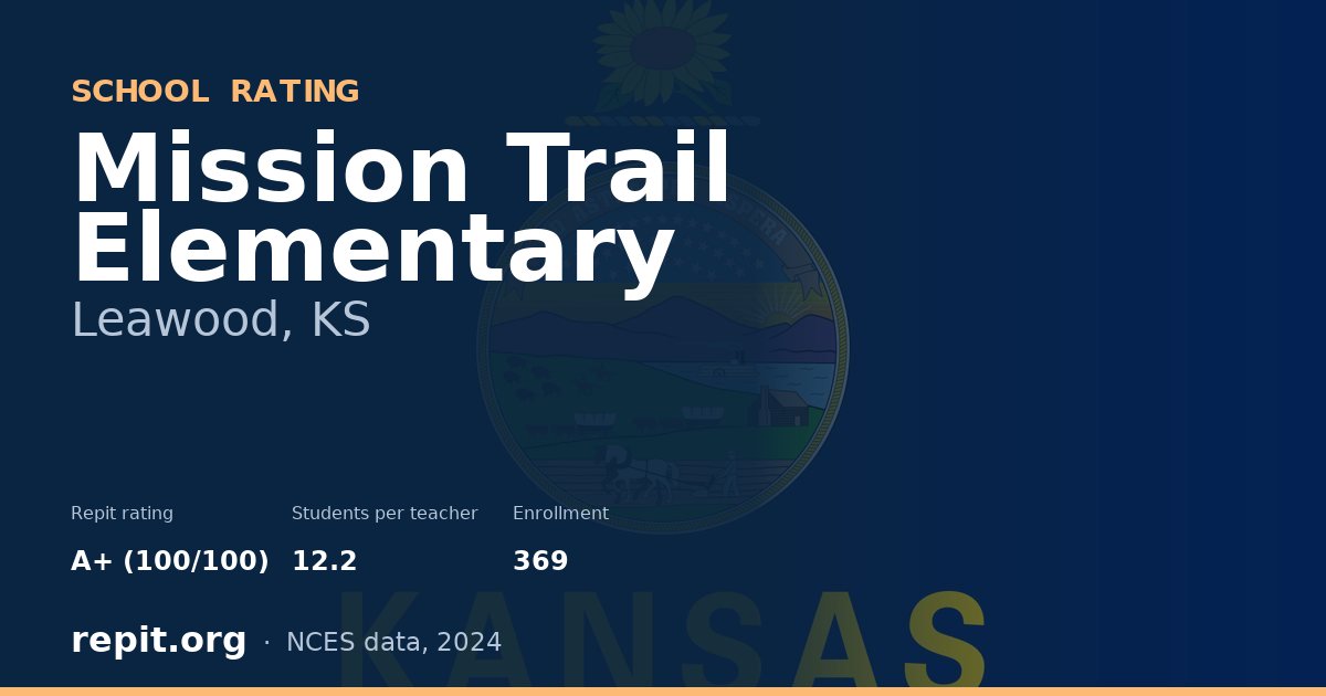 Mission Trail Elementary, Leawood, KS — Repit school rating A+ (100/100)