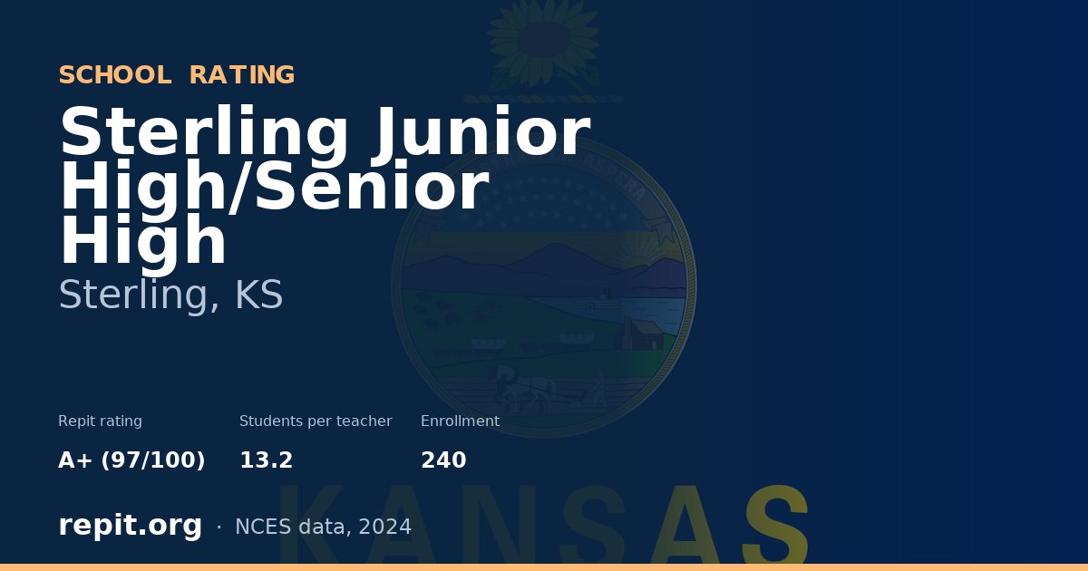 Sterling Junior High/Senior High, Sterling, KS — Repit school rating A+ (97/100)