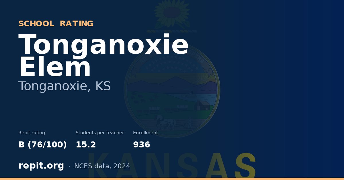 Tonganoxie Elem, Tonganoxie, KS — Repit school rating B (76/100)