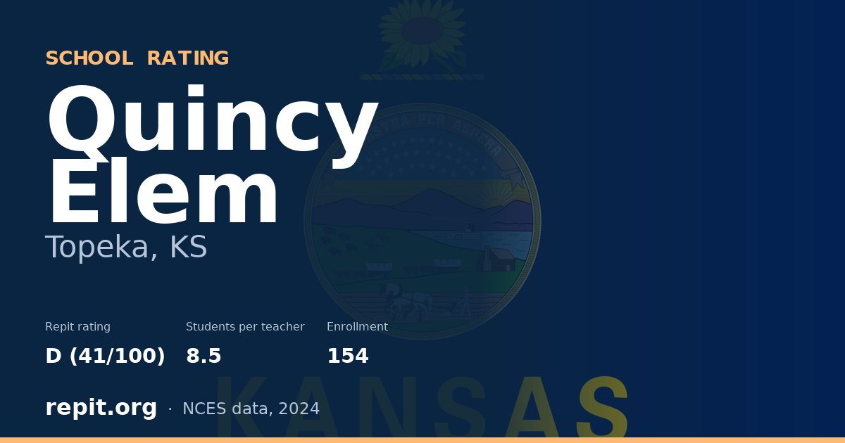 Quincy Elem, Topeka, KS — Repit school rating D (41/100)