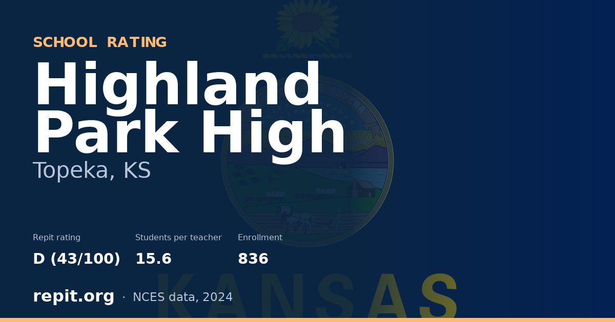Highland Park High, Topeka, KS — Repit school rating D (43/100)