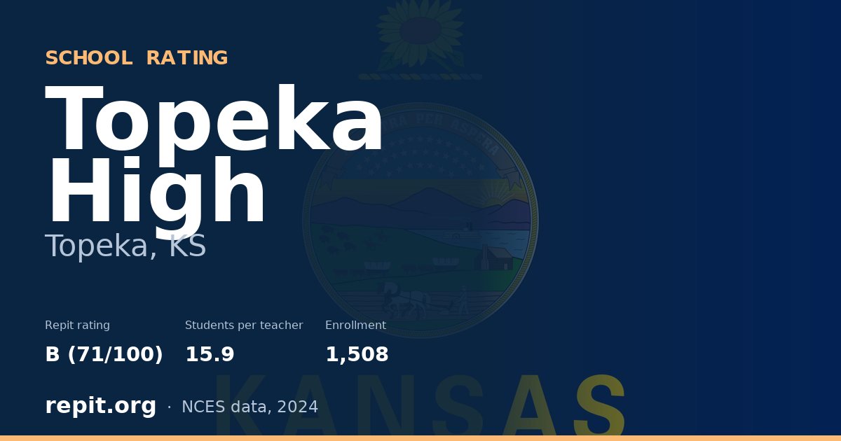 Topeka High, Topeka, KS — Repit school rating B (71/100)