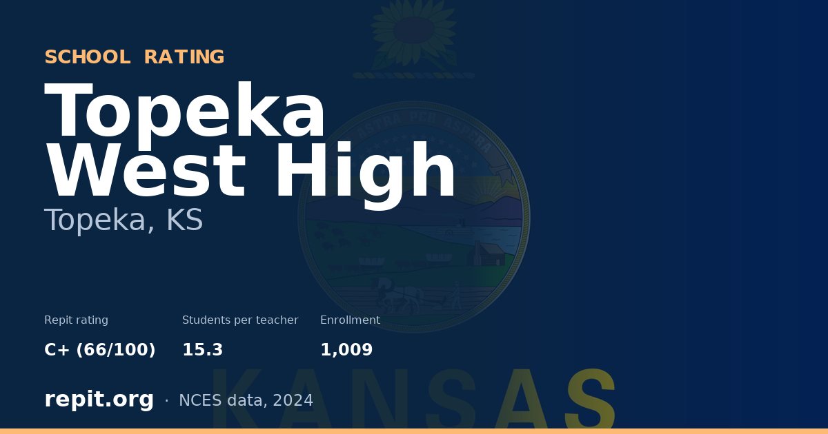 Topeka West High, Topeka, KS — Repit school rating C+ (66/100)