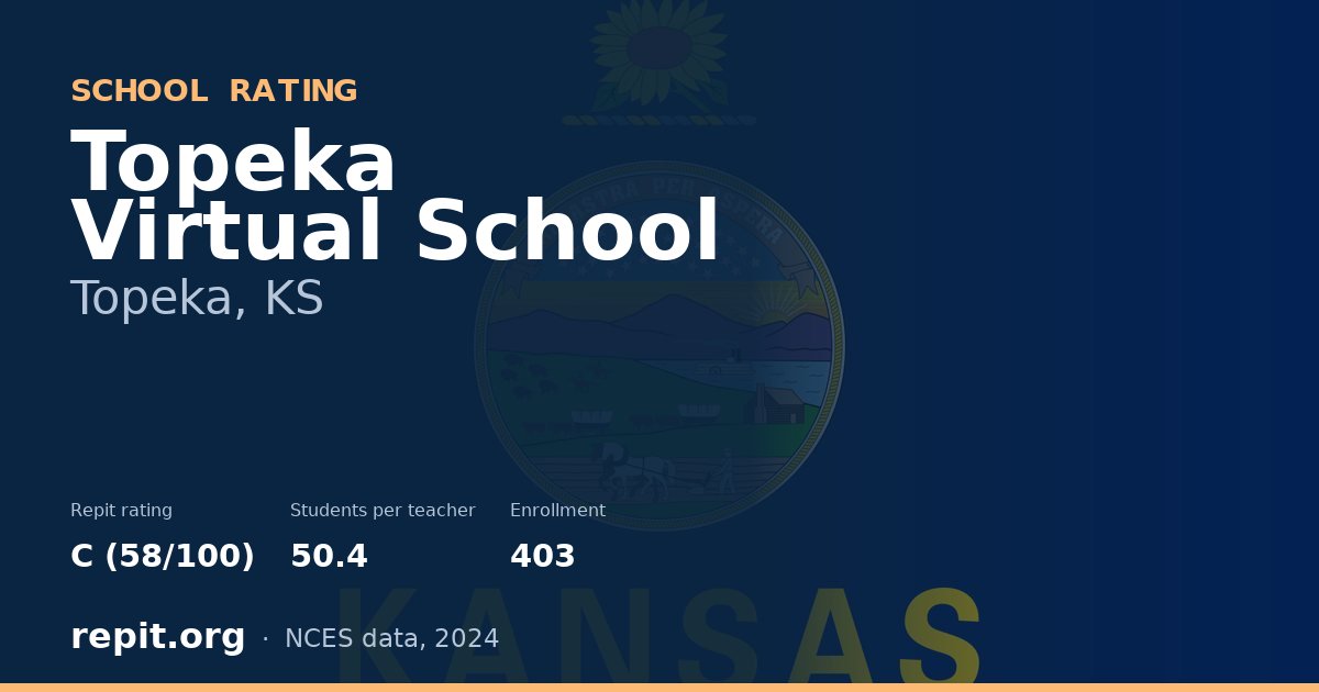 Topeka Virtual School, Topeka, KS — Repit school rating C (58/100)