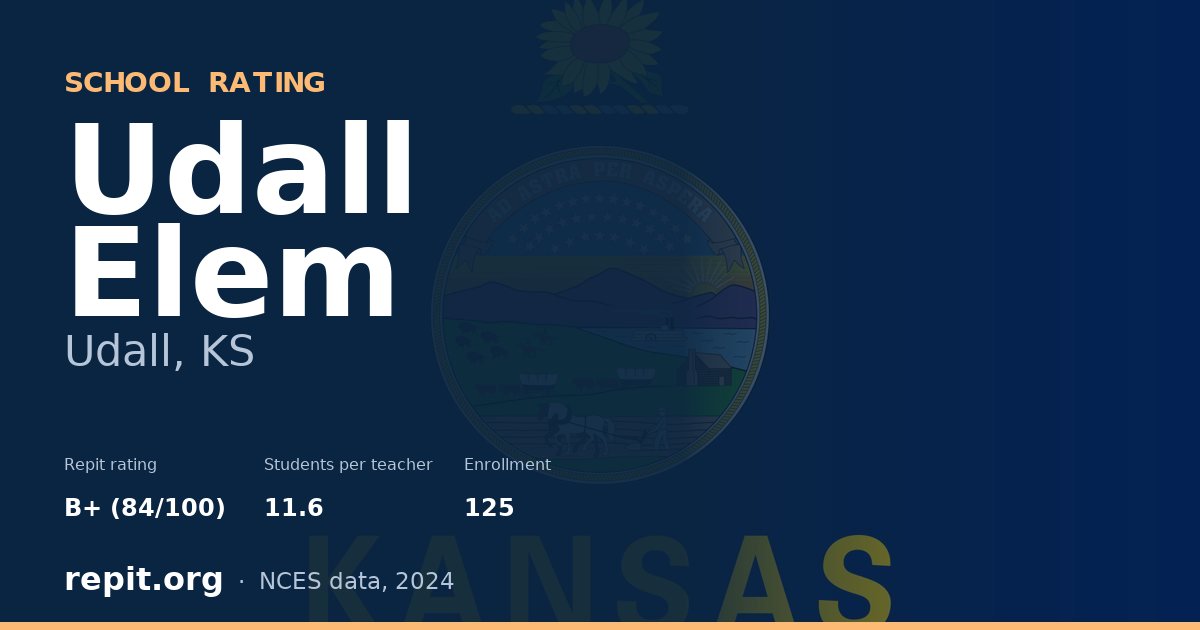 Udall Elem, Udall, KS — Repit school rating B+ (84/100)