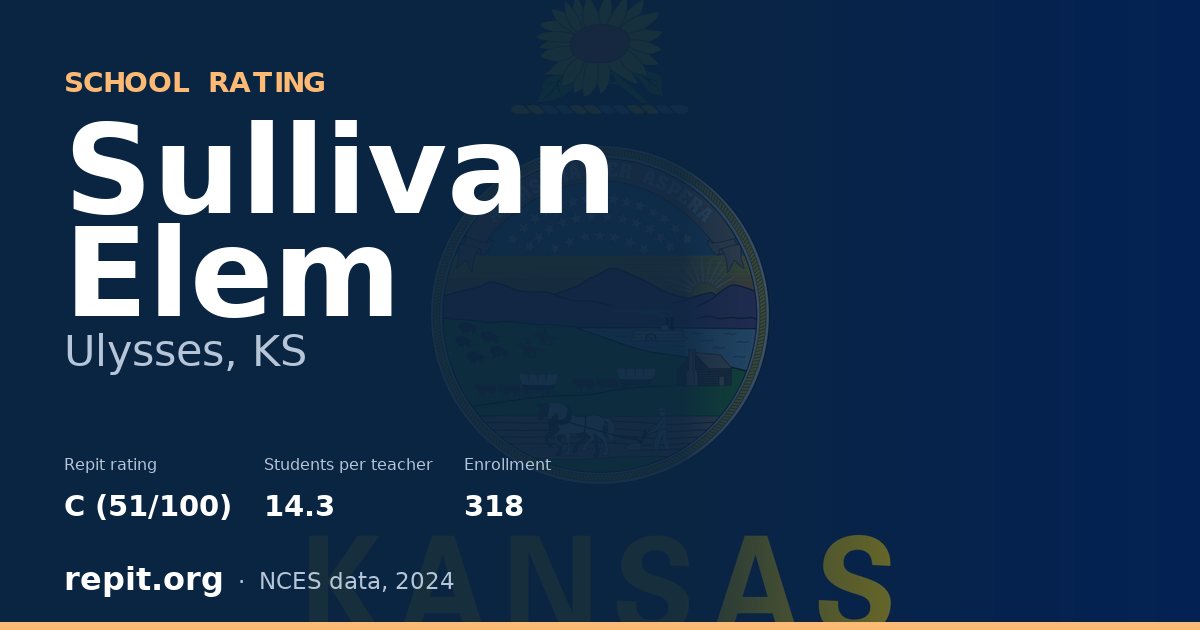 Sullivan Elem, Ulysses, KS — Repit school rating C (51/100)