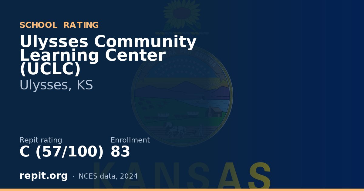 Ulysses Community Learning Center (UCLC), Ulysses, KS — Repit school rating C (57/100)