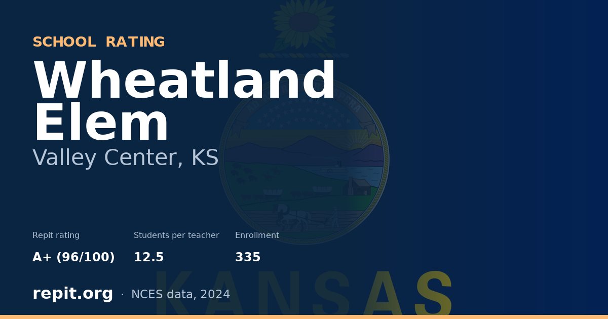 Wheatland Elem, Valley Center, KS — Repit school rating A+ (96/100)