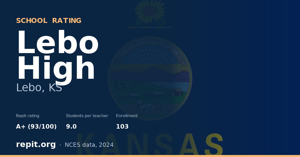 Lebo High, Lebo, KS — Repit school rating A+ (93/100)