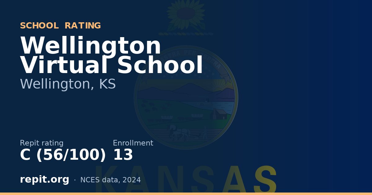 Wellington Virtual School, Wellington, KS — Repit school rating C (56/100)