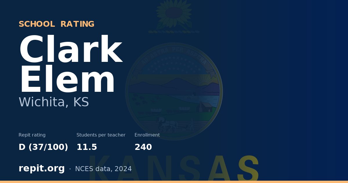 Clark Elem, Wichita, KS — Repit school rating D (37/100)