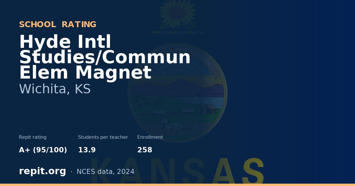 Hyde Intl Studies/Commun Elem Magnet, Wichita, KS — Repit school rating A+ (95/100)