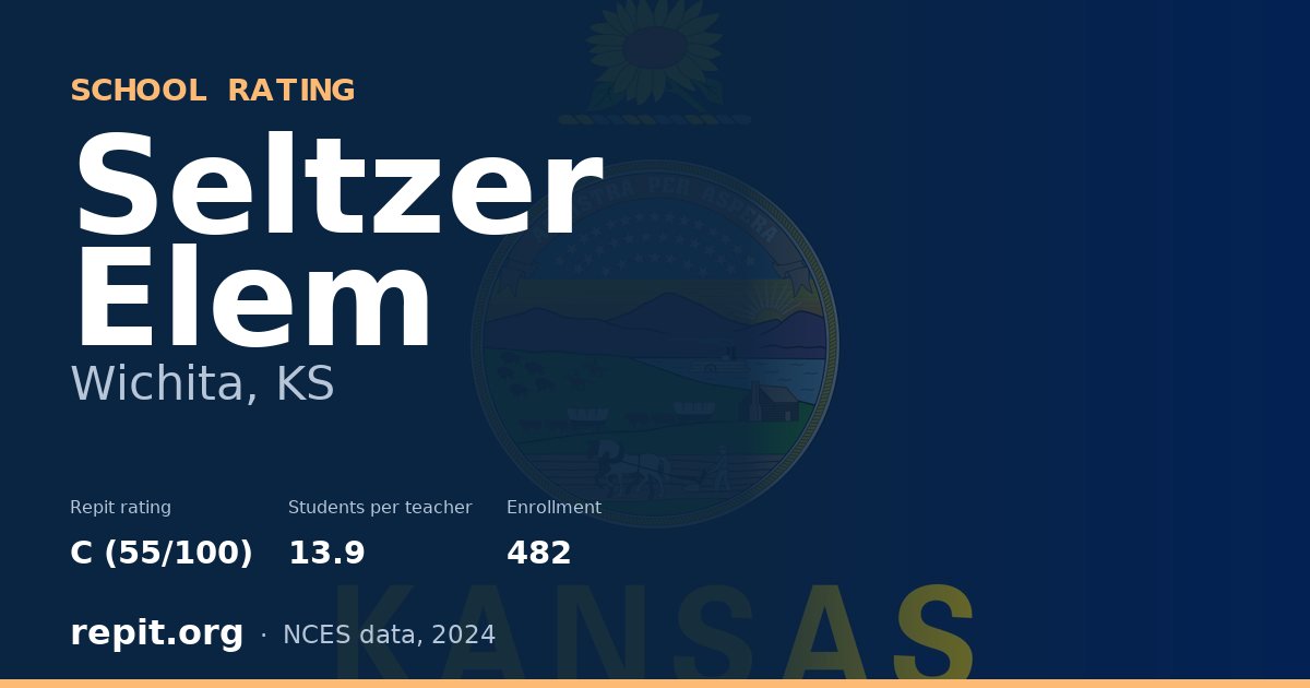 Seltzer Elem, Wichita, KS — Repit school rating C (55/100)