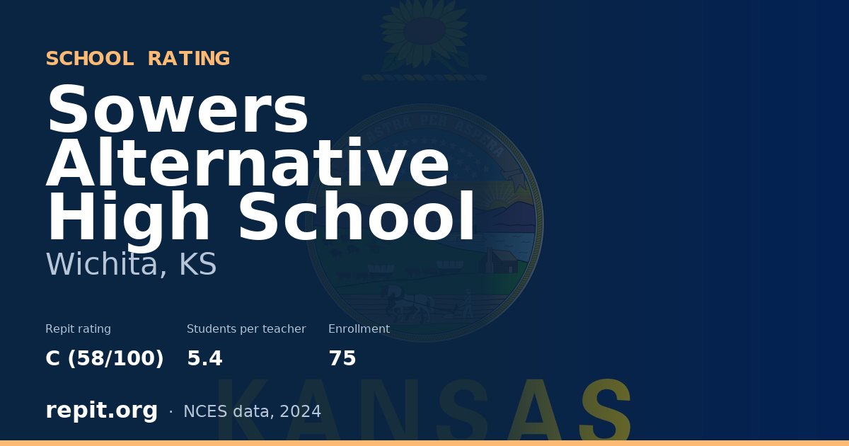 Sowers Alternative High School, Wichita, KS — Repit school rating C (58/100)