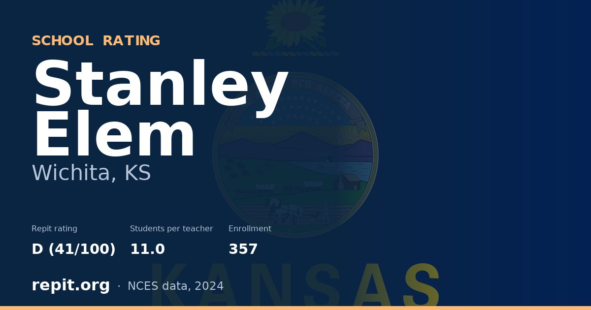 Stanley Elem, Wichita, KS — Repit school rating D (41/100)