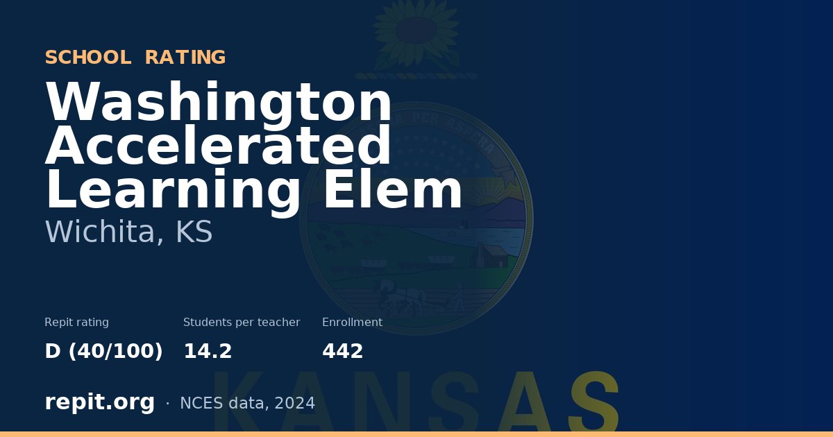 Washington Accelerated Learning Elem, Wichita, KS — Repit school rating D (40/100)