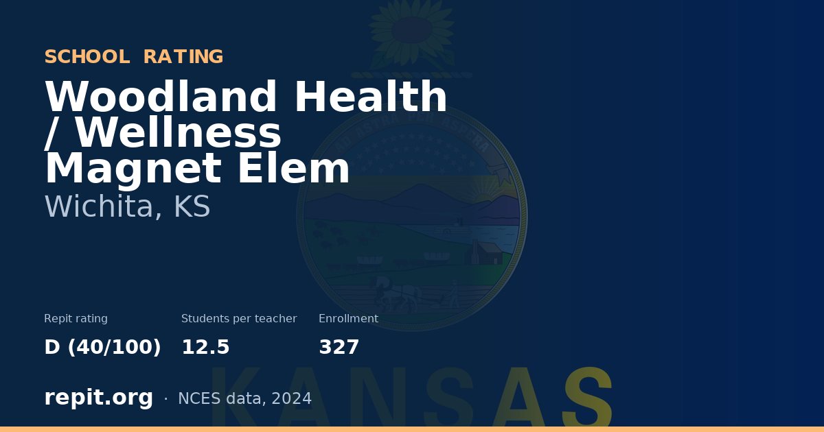 Woodland Health / Wellness Magnet Elem, Wichita, KS — Repit school rating D (40/100)