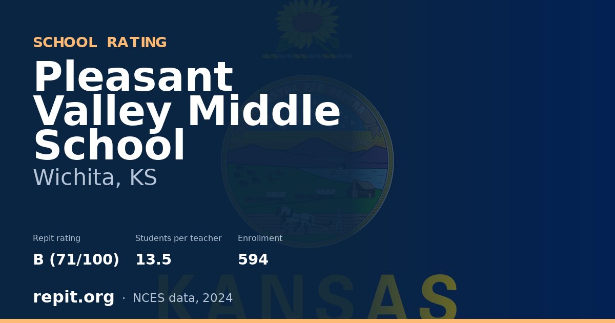 Pleasant Valley Middle School, Wichita, KS — Repit school rating B (71/100)