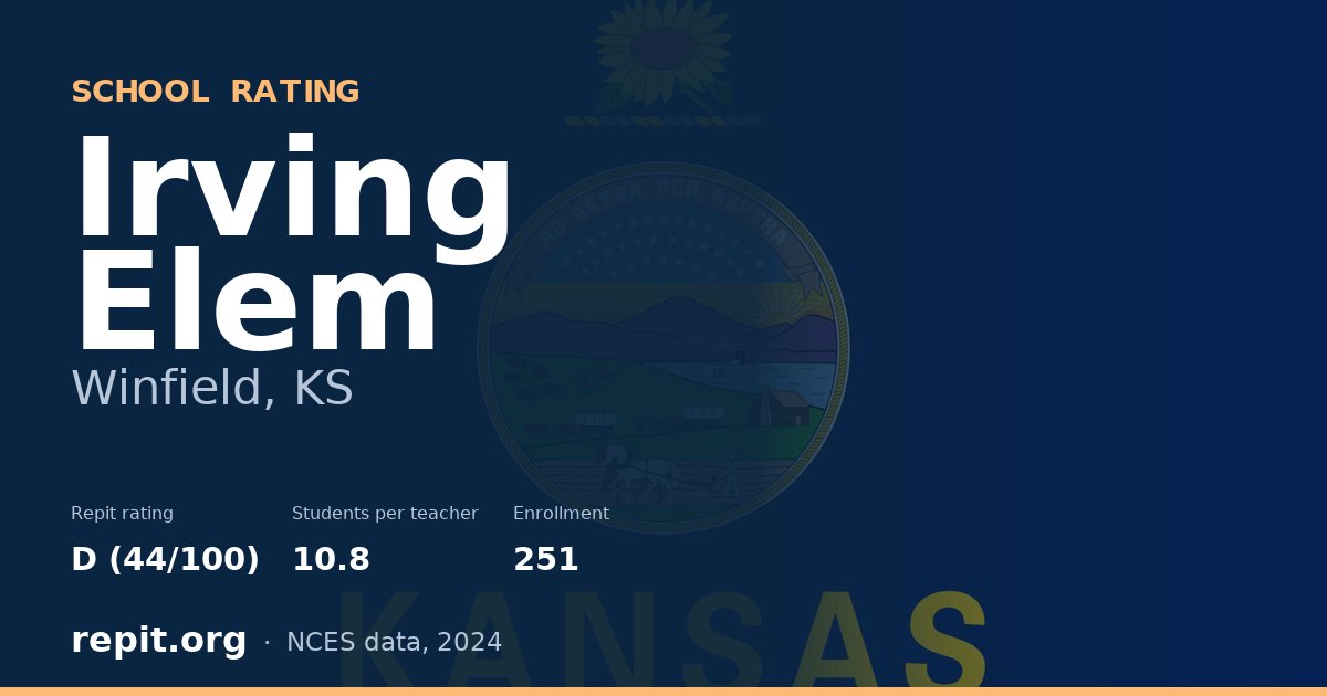 Irving Elem, Winfield, KS — Repit school rating D (44/100)