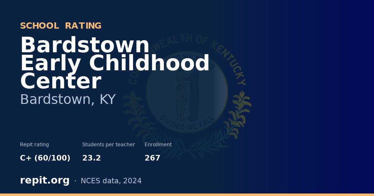 Bardstown Early Childhood Center, Bardstown, KY — Repit school rating C+ (60/100)