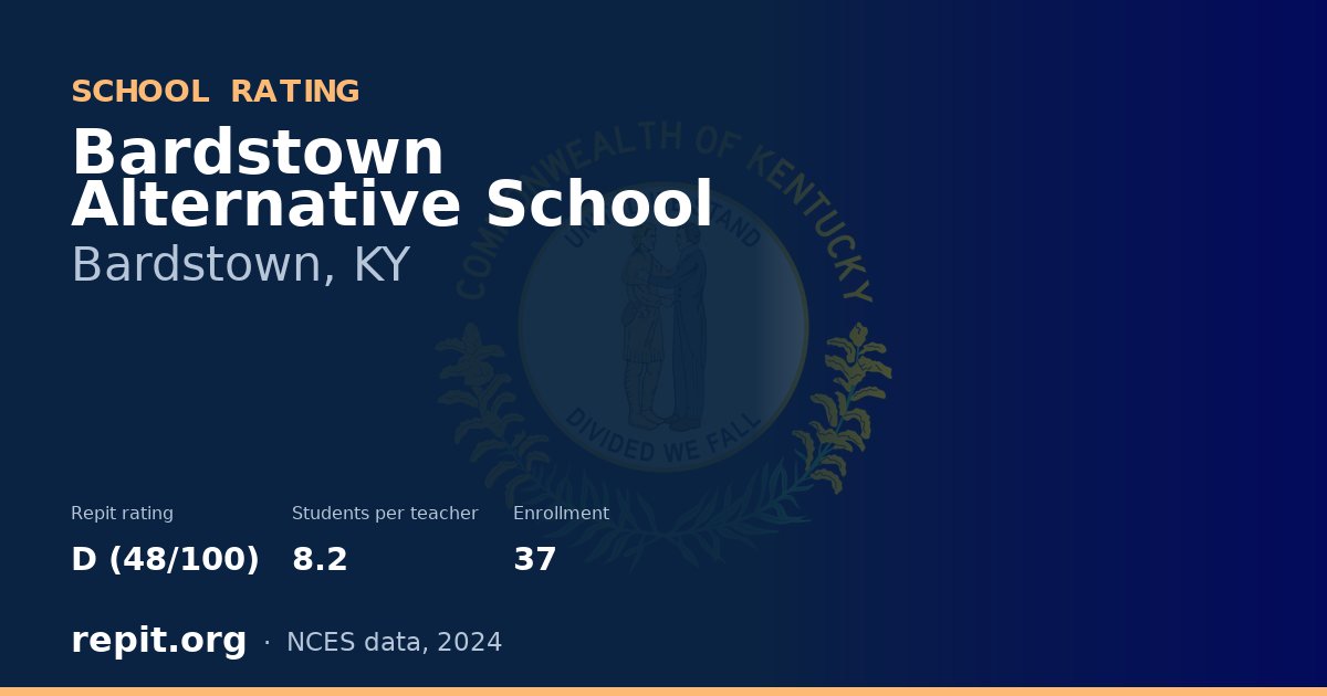 Bardstown Alternative School, Bardstown, KY — Repit school rating D (48/100)