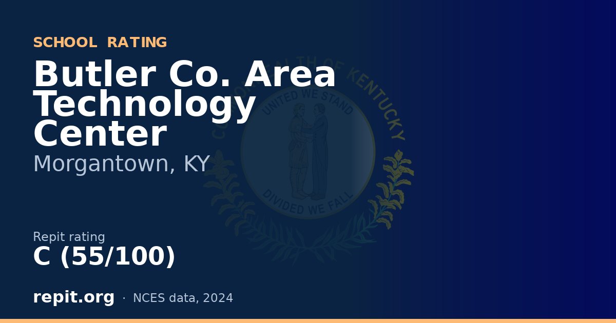 Butler Co. Area Technology Center, Morgantown, KY — Repit school rating C (55/100)