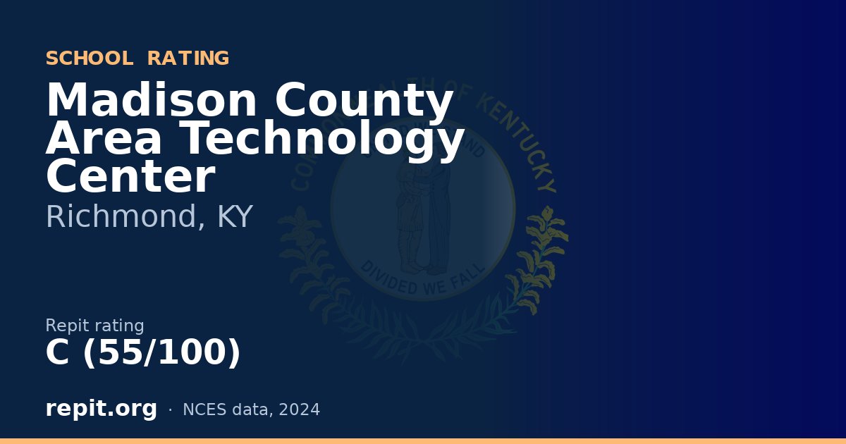 Madison County Area Technology Center, Richmond, KY — Repit school rating C (55/100)